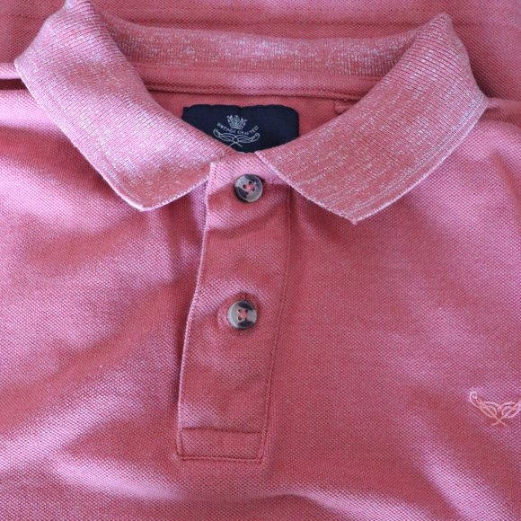 THREADBARE | Mens Basic Muscle Fit Orange Polo - Picture 9 of 11